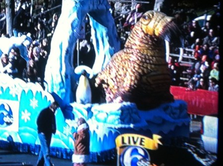Andy Reid Leads Parade Float